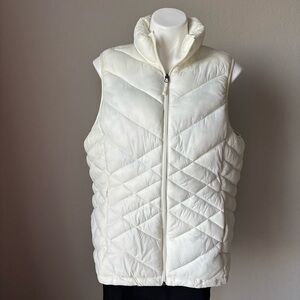 ZeroXposur Avery Packable Winter Puffer Vest Full Zip Cream Women's Size XL